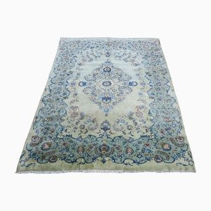 Large Mid-Century Pistachio-Colored Kashan Aubusson Style Rug-ED-1215237