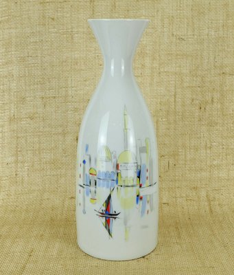 Large Mid-Century Porcelain Vase with Southern City View from Hutschenreuther, 1950s-FH-1257487