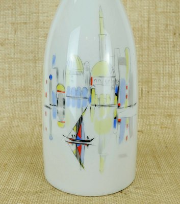 Large Mid-Century Porcelain Vase with Southern City View from Hutschenreuther, 1950s-FH-1257487