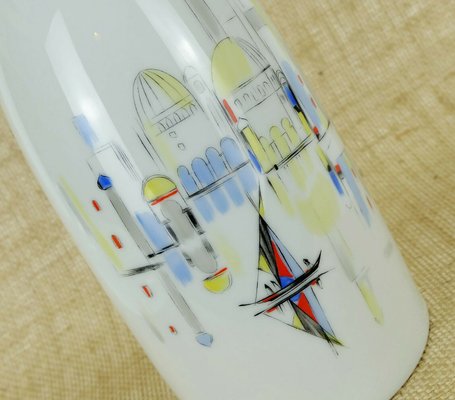 Large Mid-Century Porcelain Vase with Southern City View from Hutschenreuther, 1950s-FH-1257487