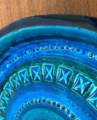 Large Mid-Century Rimini Blu Pottery Bowl by Aldo Londi for Bitossi, Italy, 1960s-UAH-1340489