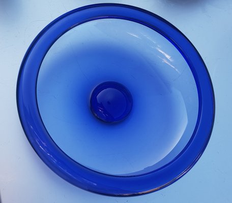 Large Mid-Century Royalblau Holmegaard Bowl by Per Lütken for Royal Copenhagen-QDP-1022942