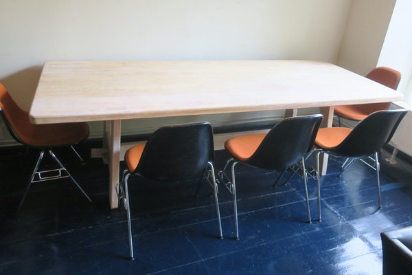 Large Mid-Century Secret Oak Dining Table-ED-1729941