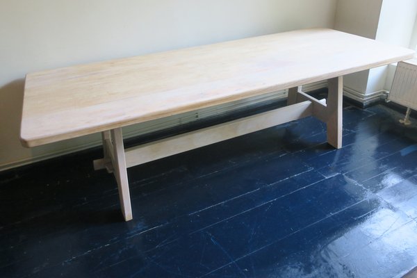 Large Mid-Century Secret Oak Dining Table-ED-1729941