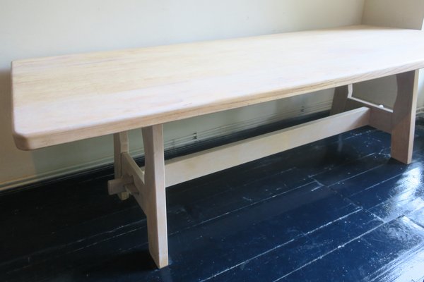 Large Mid-Century Secret Oak Dining Table-ED-1729941