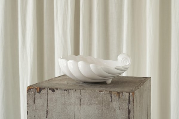 Large Mid-Century Shell Shaped Ceramic Bowl, 1940s-FEW-2024206