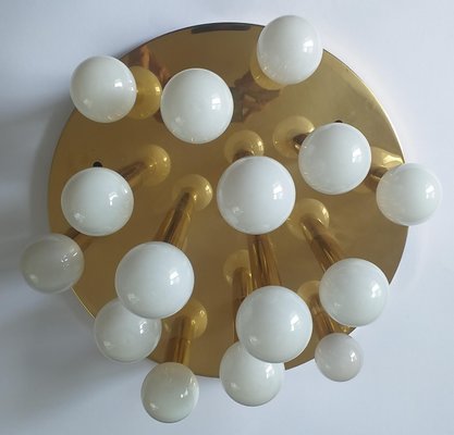 Large Mid-Century Sputnik Ceiling, Wall Lamp or Flush Mount, 1970s-TZ-747063