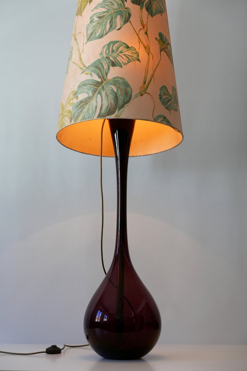 Large Mid-Century Swedish Floor Lamp by Arthur Percy for Gullaskruf, 1950s