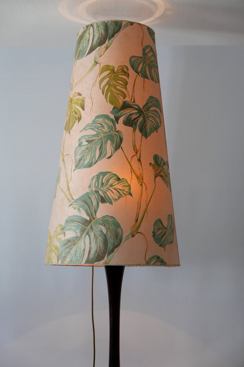 Large Mid-Century Swedish Floor Lamp by Arthur Percy for Gullaskruf, 1950s