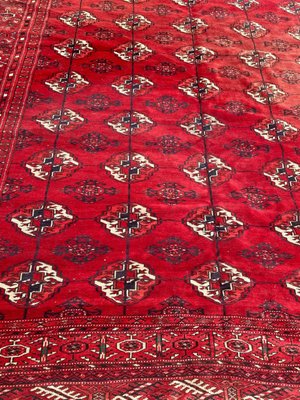 Large Mid Century Turkmen Bokhara Rug-YMM-1073879