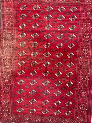 Large Mid Century Turkmen Bokhara Rug-YMM-1073879