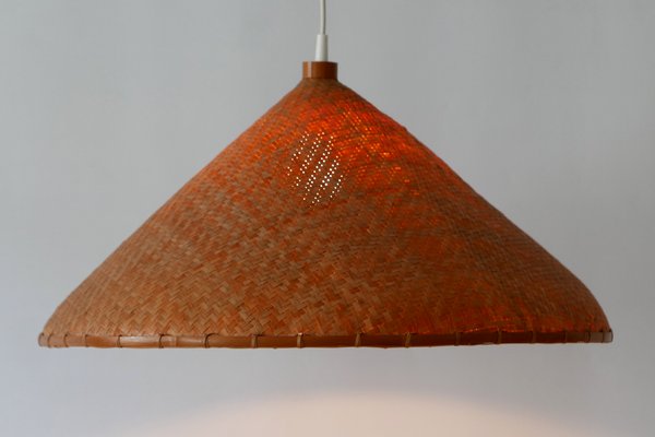 Large Mid-Century Wicker Pendant Lamp, Germany, 1960s-WPT-901341