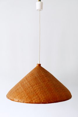 Large Mid-Century Wicker Pendant Lamp, Germany, 1960s-WPT-901341