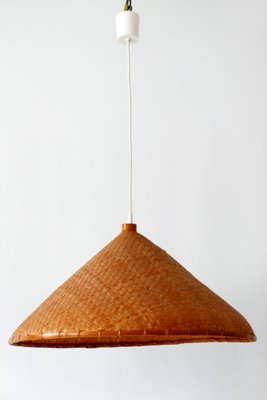 Large Mid-Century Wicker Pendant Lamp, Germany, 1960s-WPT-901341