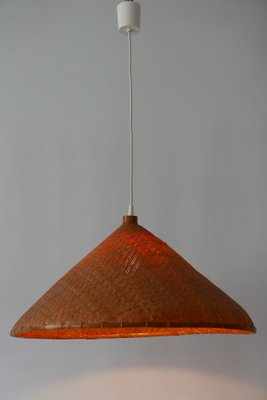 Large Mid-Century Wicker Pendant Lamp, Germany, 1960s-WPT-901341