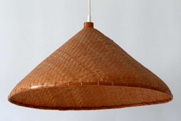 Large Mid-Century Wicker Pendant Lamp, Germany, 1960s-WPT-901341