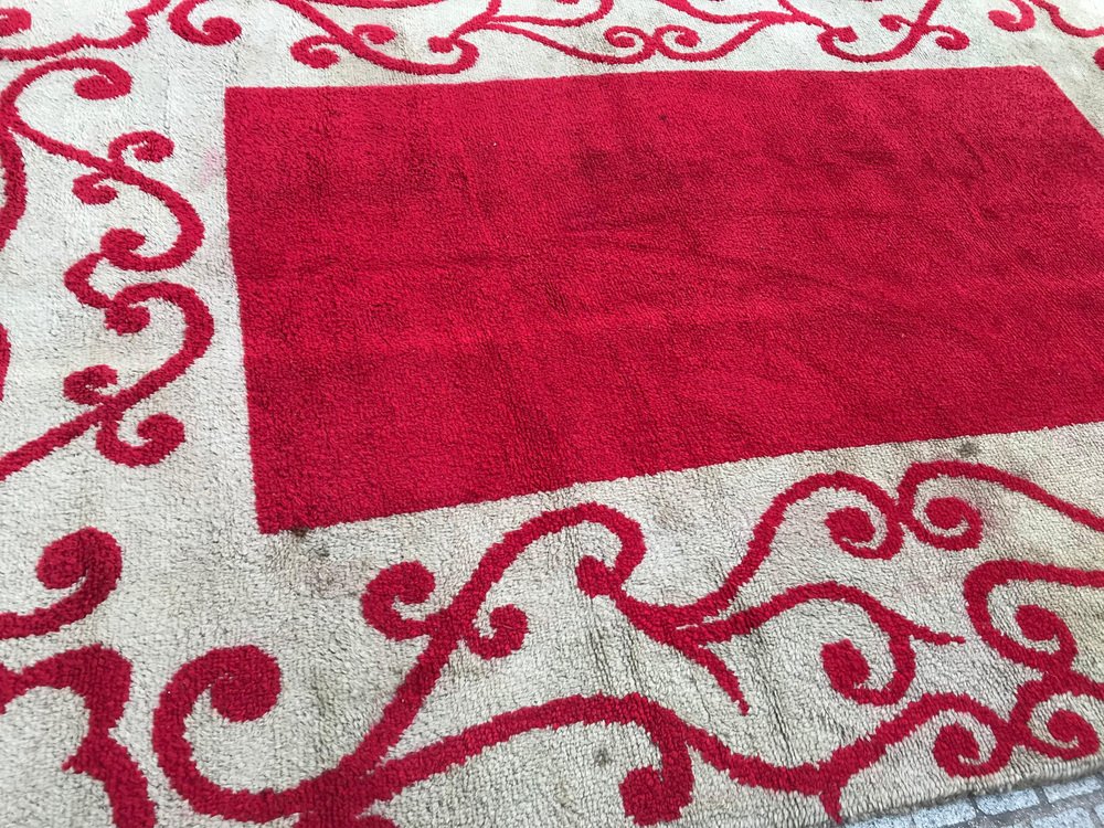 Large Mid-Vintage Hand-Knotted Cogolin Rug