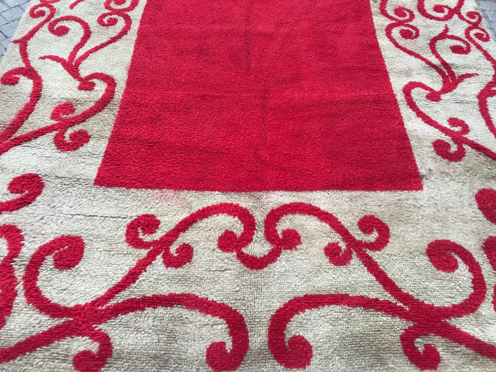 Large Mid-Vintage Hand-Knotted Cogolin Rug