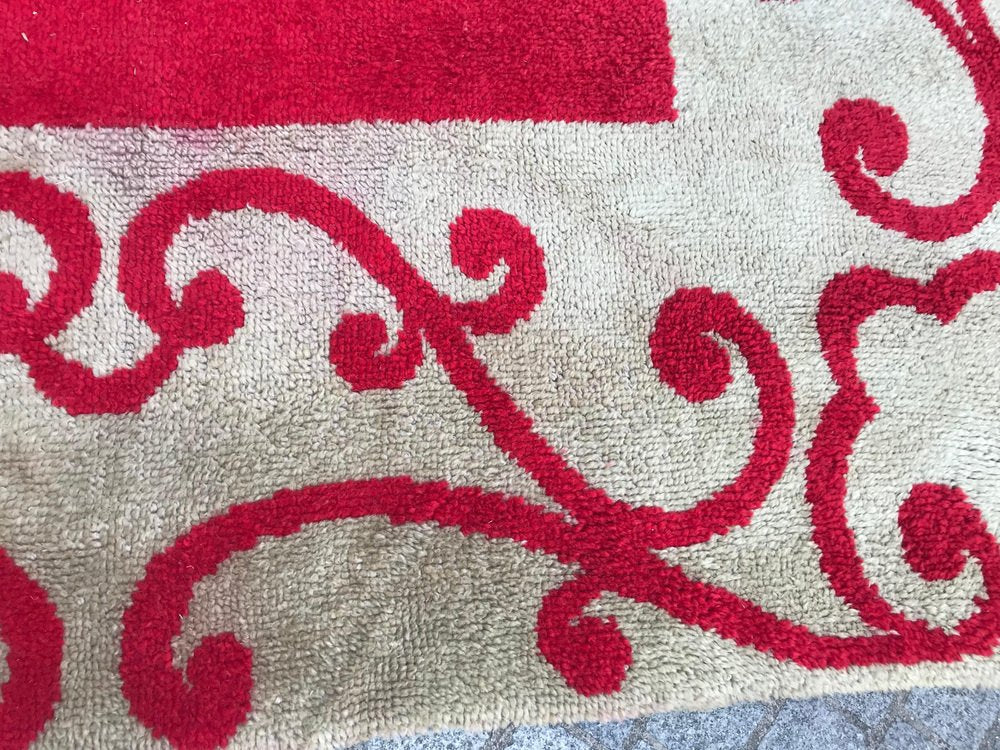 Large Mid-Vintage Hand-Knotted Cogolin Rug