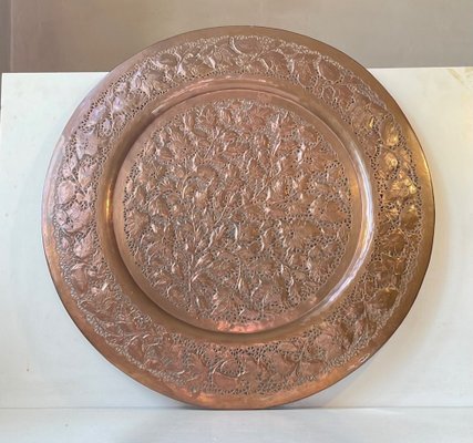 Large Middle Eastern Tray in Piercet Copper, 1960s-LCR-1405550