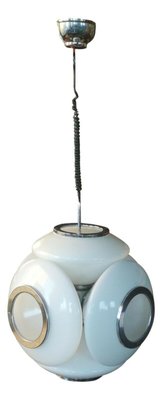 Large Milk Glass 6-Light Ceiling Lamp from Mazzega, 1970s-FIP-884992