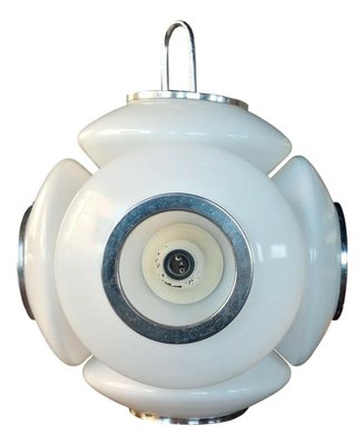 Large Milk Glass 6-Light Ceiling Lamp from Mazzega, 1970s-FIP-884992