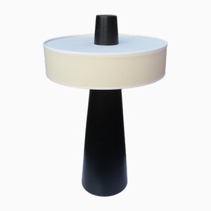 Large Minimalist French Black Ceramic Table Lamp from Le Dauphin, 1980s-AWL-1720840