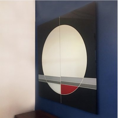 Large Mirror by Eugenio Carmi for Saporiti Italia, 1980s-JQO-1251422