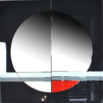 Large Mirror by Eugenio Carmi for Saporiti Italia, 1980s-JQO-1251422