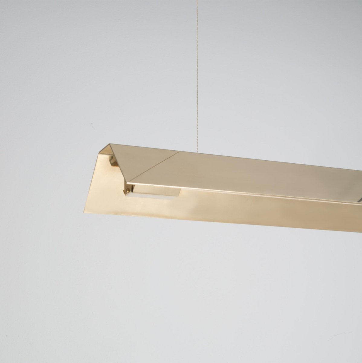 Large Misalliance Brass Suspended Light by Lexavala