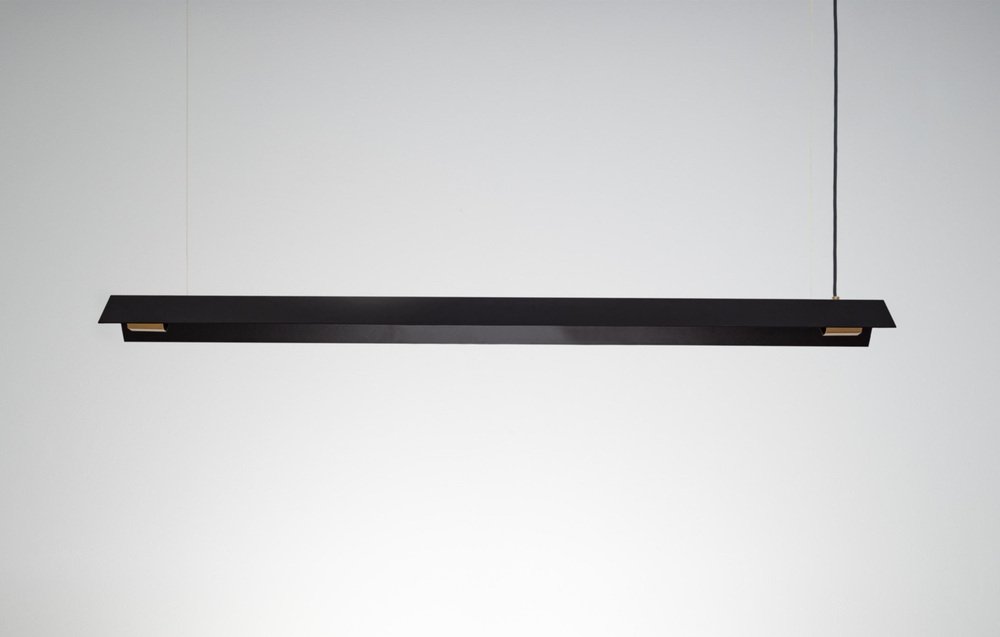 Large Misalliance Ex Jet Black Suspended Light by Lexavala