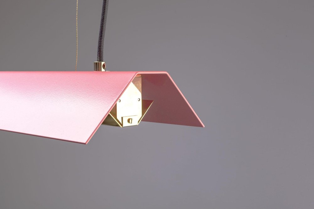 Large Misalliance Ex Pink Suspended Light by Lexavala