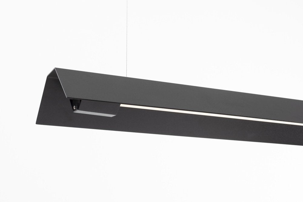 Large Misalliance Ral Jet Black Suspended Light by Lexavala