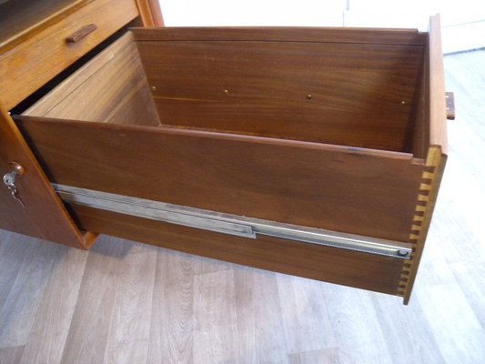 Large Model 207 Desk in Teak by Arne Vodder for Sibast, Denmark, 1950s-FEO-1776159