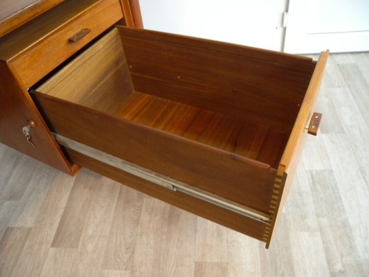 Large Model 207 Desk in Teak by Arne Vodder for Sibast, Denmark, 1950s-FEO-1776159