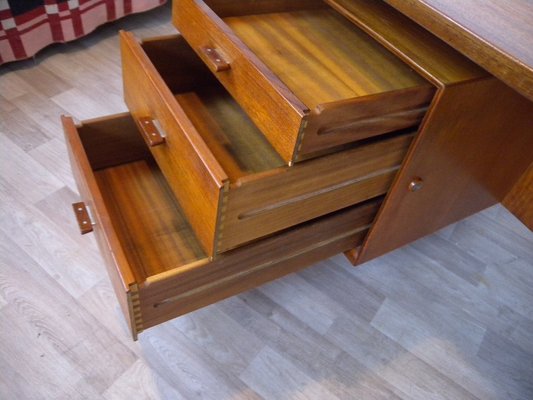 Large Model 207 Desk in Teak by Arne Vodder for Sibast, Denmark, 1950s-FEO-1776159