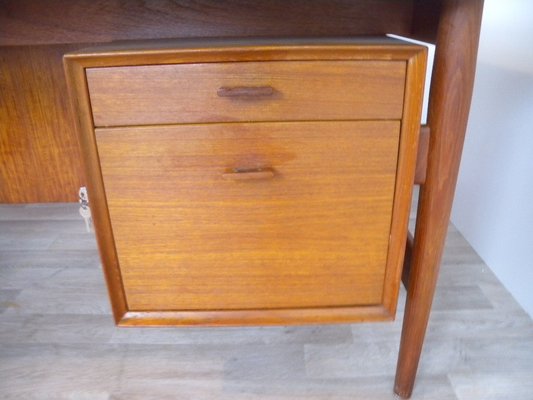 Large Model 207 Desk in Teak by Arne Vodder for Sibast, Denmark, 1950s-FEO-1776159