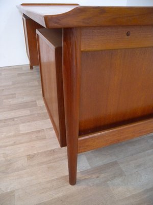 Large Model 207 Desk in Teak by Arne Vodder for Sibast, Denmark, 1950s-FEO-1776159