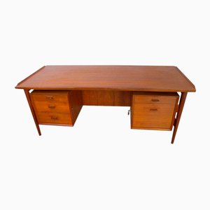 Large Model 207 Desk in Teak by Arne Vodder for Sibast, Denmark, 1950s-FEO-1776159