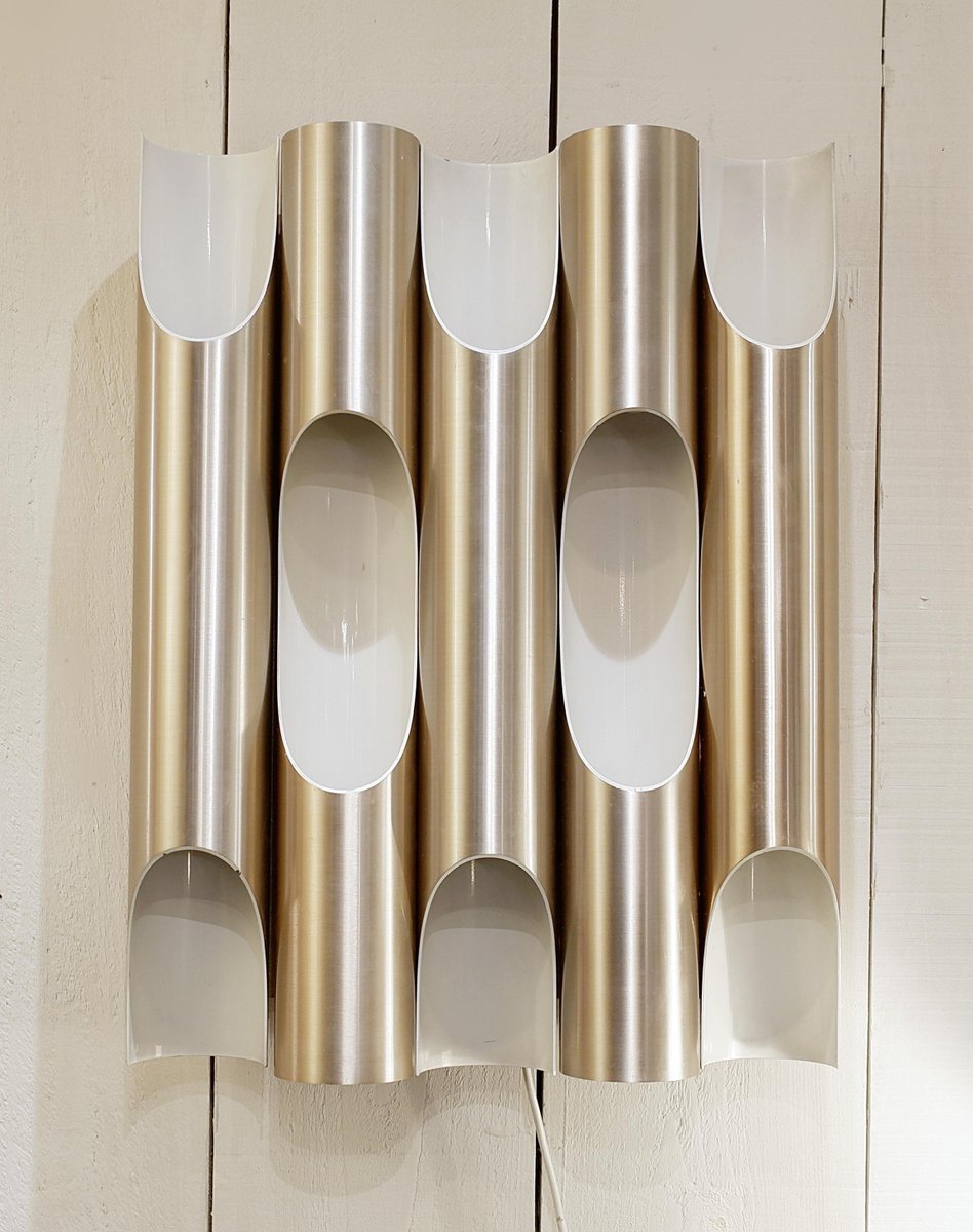 Large Model Fuga Wall Sconces attributed to Maija Liisa Komulainen, Raak Amsterdam, 1960s, Set of 5