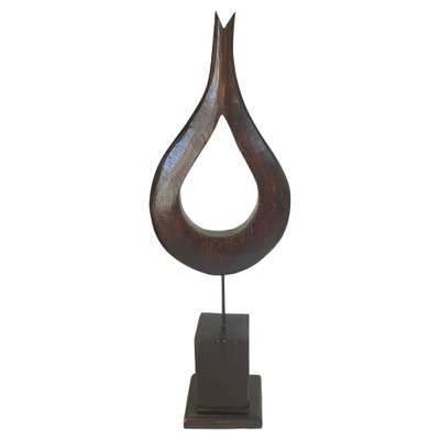 Large Modern Abstract Wood Sculpture-UR-1780808