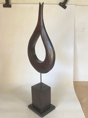 Large Modern Abstract Wood Sculpture-UR-1780808