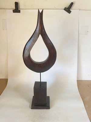 Large Modern Abstract Wood Sculpture-UR-1780808