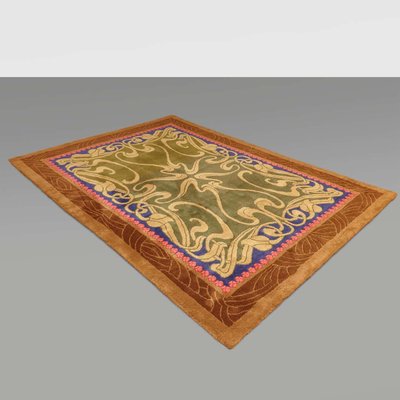 Large Modernist Knotted Wool Rug, 1980-WM-1317473