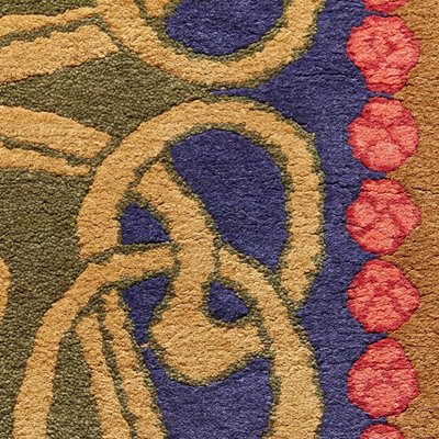 Large Modernist Knotted Wool Rug, 1980-WM-1317473