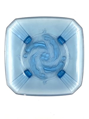 Large Molded Glass Naiads Dish from Verreries Des Hanots, France, 1930s-TXN-1309293