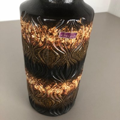 Large Multi-Color Vase Fat Lava Onion Vase from Scheurich, Germany, 1970s-QZ-1106468