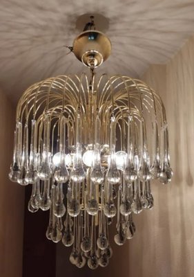 Large Murano Chandelier from Venini, 1960s-KRH-2036769