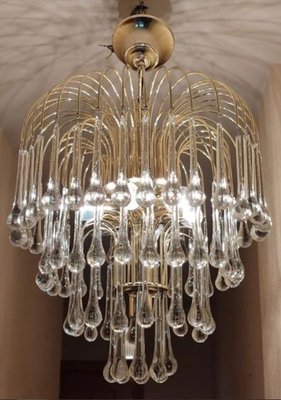 Large Murano Chandelier from Venini, 1960s-KRH-2036769