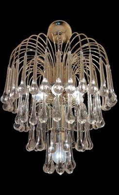 Large Murano Chandelier from Venini, 1960s-KRH-2036769